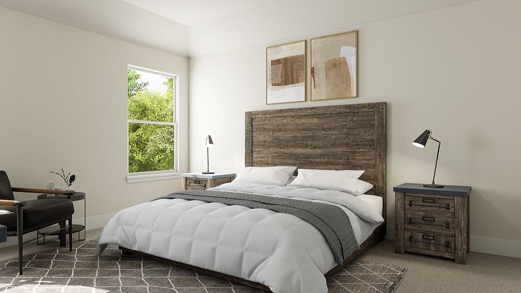 Representative furnished interior of a home built from the Bailey by Tri Pointe Homes in The Meadows, Denton (Image 9).