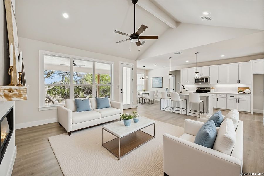 Furnished interior view inside a new home in , Fischer (Image 6).