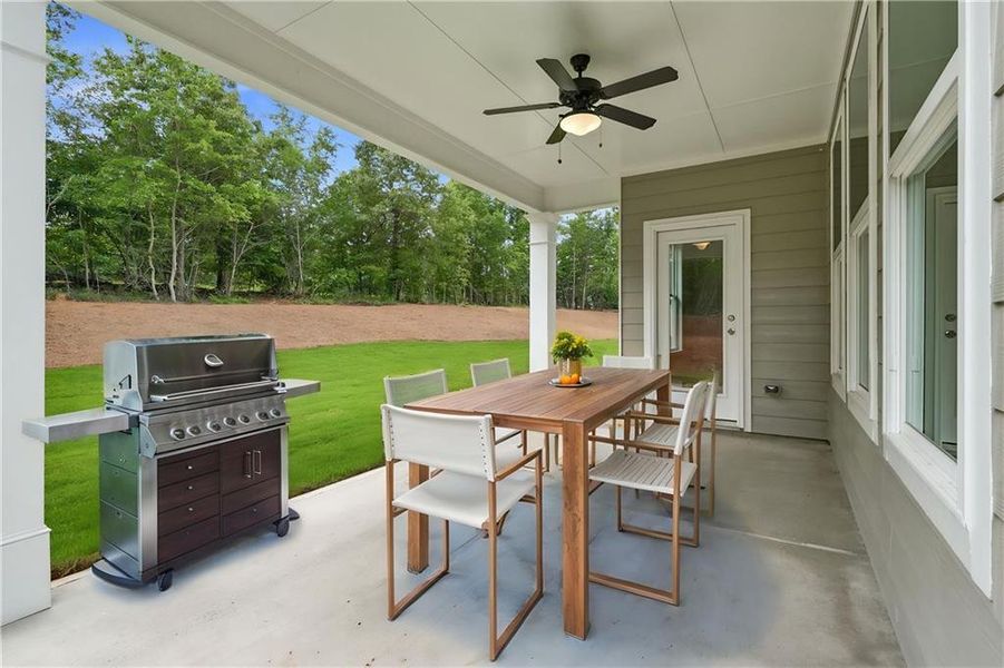 Exterior details and patio area of a home in , Demorest (Image 3). Exterior details and patio area of a home in , Demorest (Image 3).