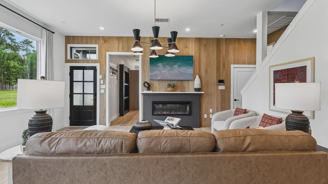 Representative furnished interior of a home built from the Cheverny by Chesmar Homes in The Woodland Hills Chateau, Willis (Image 8). Representative furnished interior of a home built from the Cheverny by Chesmar Homes in The Woodland Hills Chateau, Willis (Image 8).