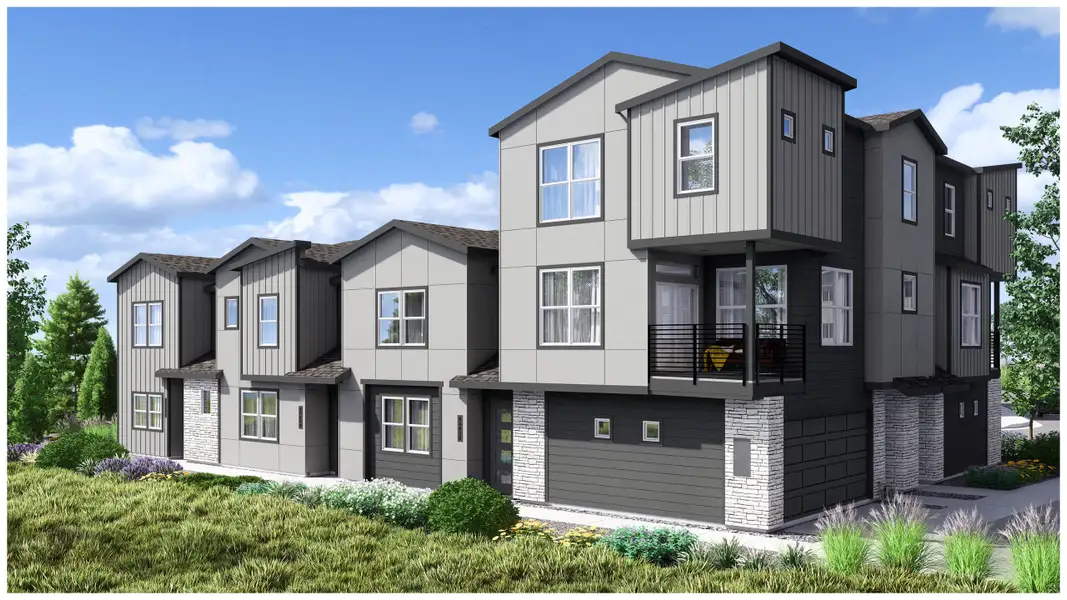 Representative exterior photo of a completed home built from the Sean by Lokal Homes in The Vistas at West Mesa, Colorado Springs, CO (Image 2).