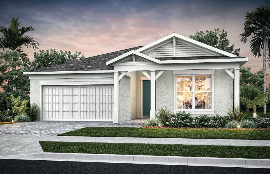 Representative exterior photo of a completed home built from the Concord by DiVosta in Emerson Oaks, Vero Beach, FL (Image 18).