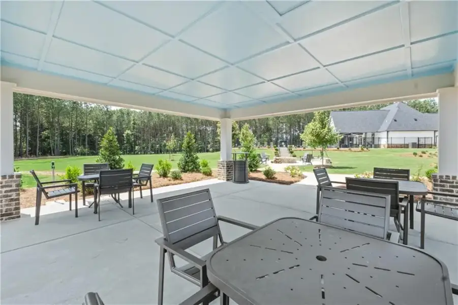 Exterior details and patio area of a home in Hawthorne Ridge, McDonough (Image 4).