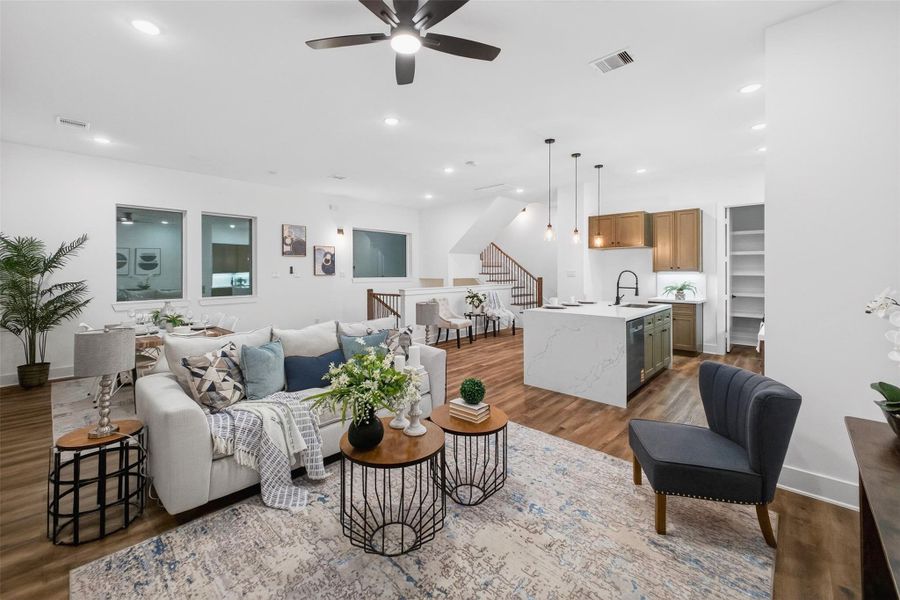 Furnished interior view inside a new home in , Houston (Image 9).