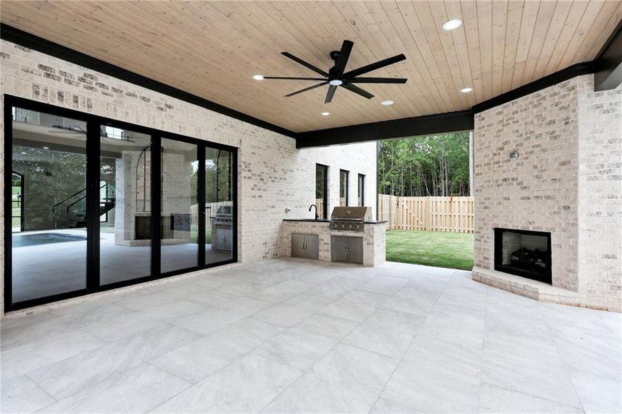Exterior details and patio area of a home in , Flowery Branch (Image 38).