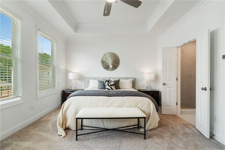 Furnished interior view inside a new home in Evanshire Single Family, Duluth (Image 19).