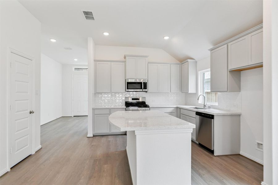 Furnished interior view inside a new home in Westland Ranch, League City (Image 12).