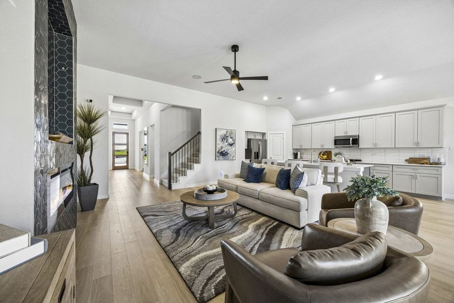 Furnished interior view inside a new home in Mercer Meadows, Royse City (Image 9).