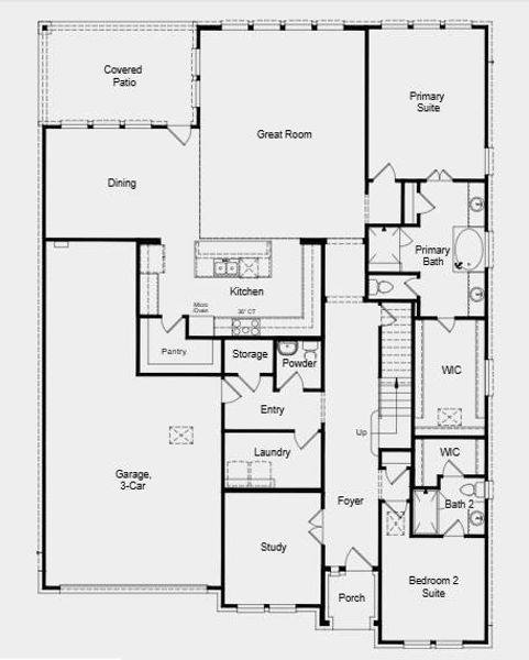 Additional Highlights Include: covered balcony, upgraded flooring, cabinets, and countertops throughout.