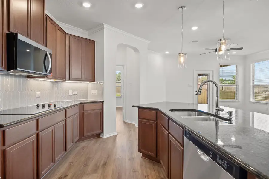 Furnished interior view inside a new home in Overlook Ranch, Georgetown (Image 6). Furnished interior view inside a new home in Overlook Ranch, Georgetown (Image 6).