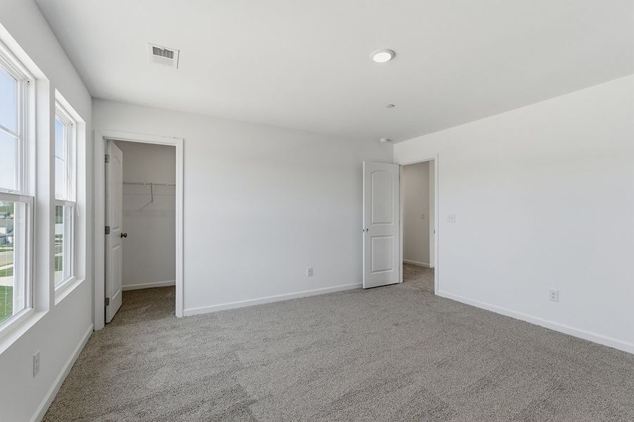 A room with white walls. A room with white walls.