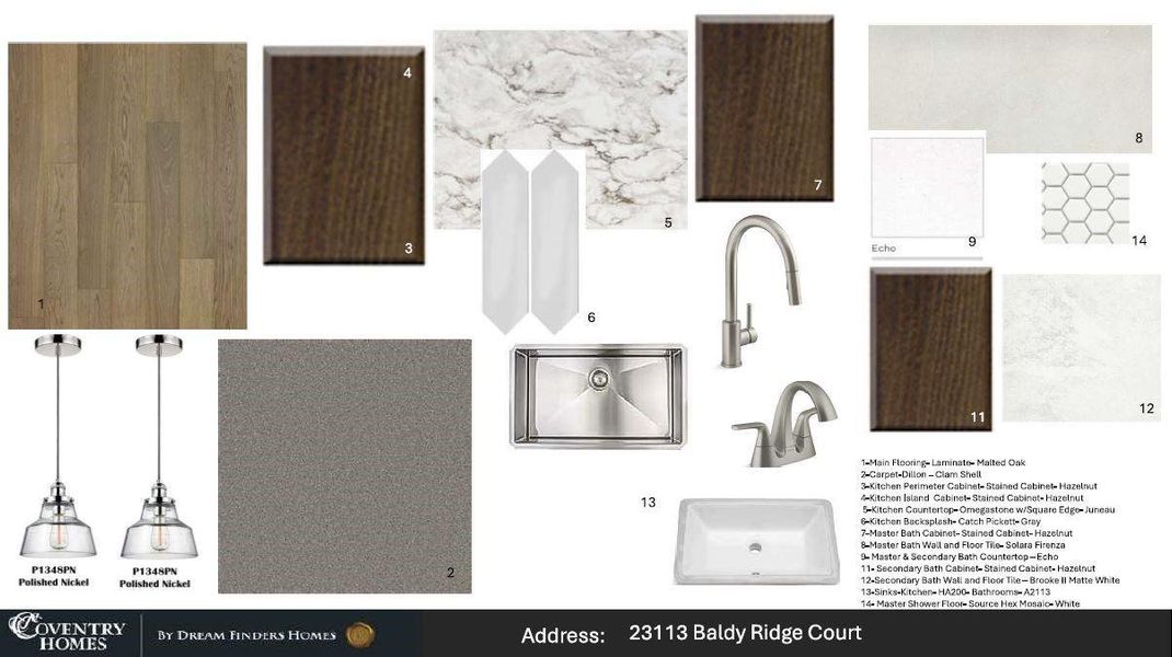 Sample of building materials used in homes in The Highlands, Porter (Image 4).