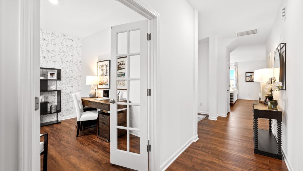 Representative furnished interior of a home built from the Wilmington by D.R. Horton in Hunters Ridge, Woodruff (Image 6).