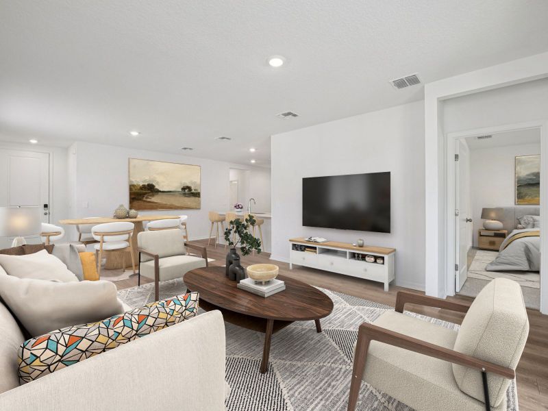 Furnished interior view inside a new home in Ridgehaven - Villas, Ormond Beach (Image 3).