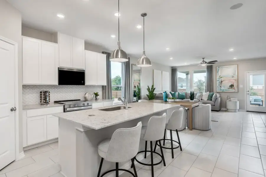 Representative furnished interior of a home built from the 2702 by KB Home in Espino Trails, San Antonio (Image 4).
