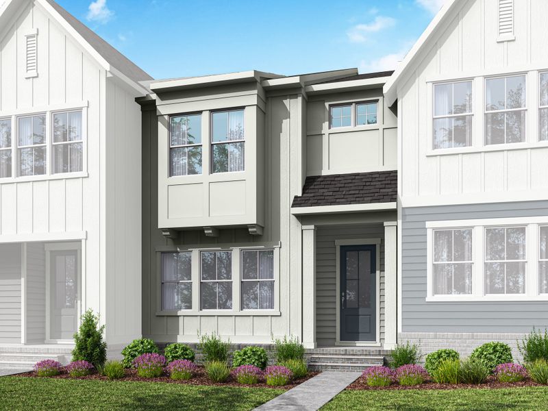 Representative exterior photo of a completed home built from the Sampson by Tri Pointe Homes in Holding Village, Wake Forest, NC (Image 17). Representative exterior photo of a completed home built from the Sampson by Tri Pointe Homes in Holding Village, Wake Forest, NC (Image 17).