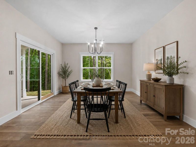 Virtually Staged Dining Room