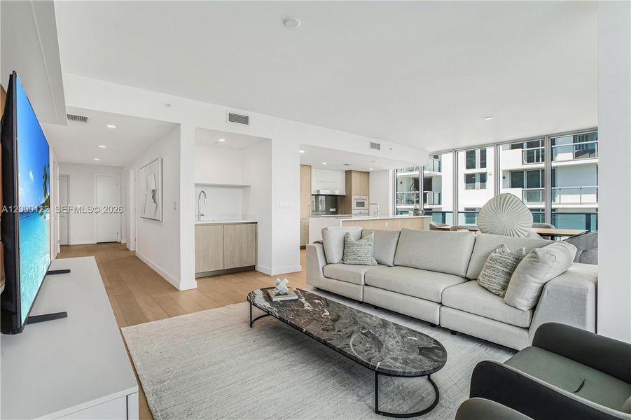 Furnished interior view inside a new home in , Miami Beach (Image 21).