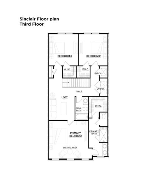 2D floor plan layout of this home in Echo Park, Suwanee, GA (Image 27).