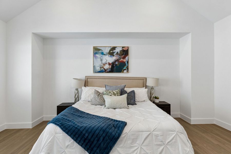 Representative furnished interior of a home built from the Roosevelt by Centre Living Homes in Newman Village Townhomes, Frisco (Image 17).