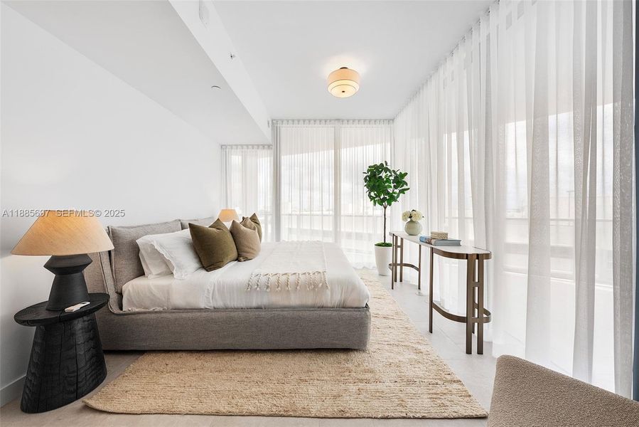 Furnished interior view inside a new home in Five Park, Miami Beach (Image 9).
