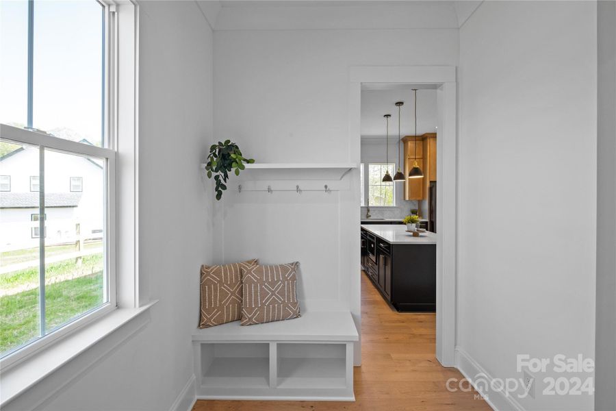 Spacious Mudroom off garage entryway