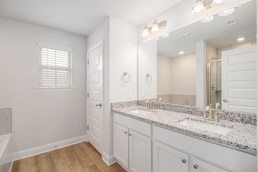 Primary Bathroom with Double Vanity Sink