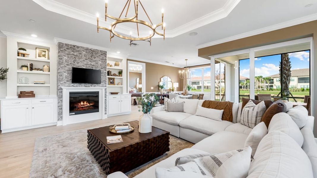 Representative furnished interior of a home built from the Marano by Taylor Morrison in Esplanade by the Islands Coach Homes, Naples (Image 8). Representative furnished interior of a home built from the Marano by Taylor Morrison in Esplanade by the Islands Coach Homes, Naples (Image 8).