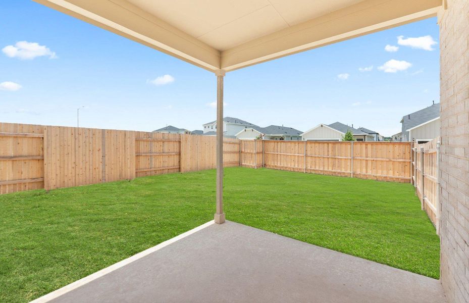 Exterior details and patio area of a home in Sunfield, Buda (Image 3). Exterior details and patio area of a home in Sunfield, Buda (Image 3).