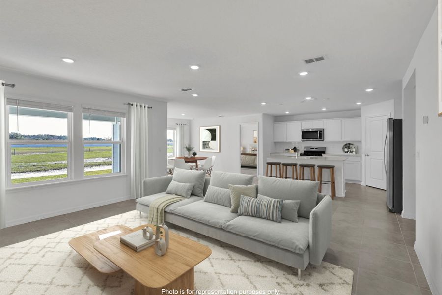 Furnished interior view inside a new home in Wells Landing, Jacksonville (Image 5). Furnished interior view inside a new home in Wells Landing, Jacksonville (Image 5).