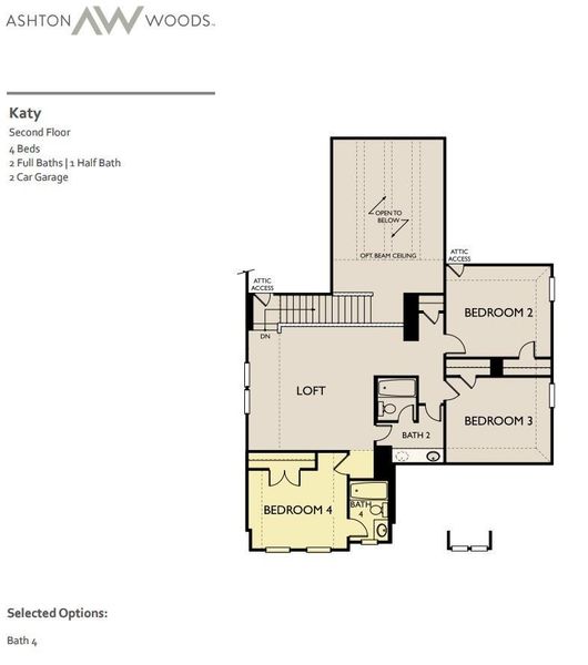 The Katy floorplan