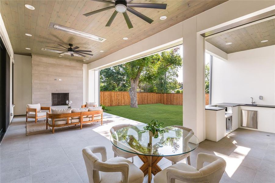 Exterior details and patio area of a home in , Dallas (Image 3). Exterior details and patio area of a home in , Dallas (Image 3).