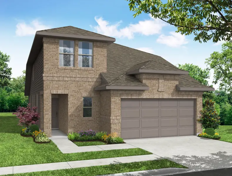 Representative exterior photo of a completed home built from the Willow by Impression Homes in Creekside Ranch, Blue Ridge, TX (Image 6). Representative exterior photo of a completed home built from the Willow by Impression Homes in Creekside Ranch, Blue Ridge, TX (Image 6).