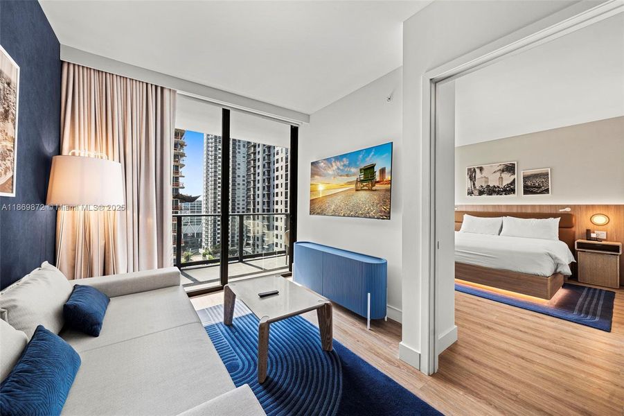 Furnished interior view inside a new home in , Miami (Image 6).