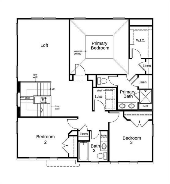 This floor plan features 3 bedrooms, 2 full baths, 1 half bath and over 2,000 square feet of living space.