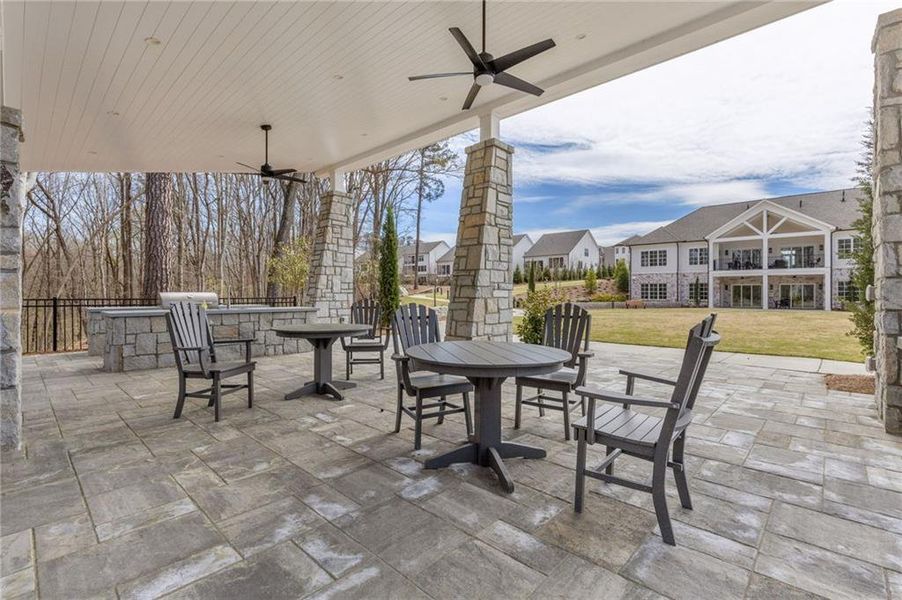 Exterior details and patio area of a home in , Peachtree Corners (Image 27). Exterior details and patio area of a home in , Peachtree Corners (Image 27).