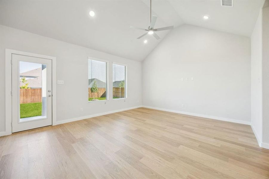 Living Room in the Masters home plan by Trophy Signature Homes – REPRESENTATIVE PHOTO