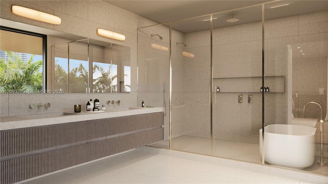 Furnished interior view inside a new home in , Miami (Image 4).