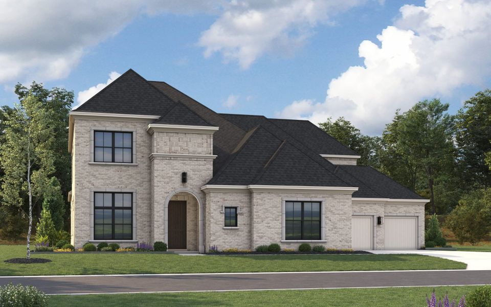 Representative exterior photo of a completed home built from the 6081 by Tradition Homes in Mustang Lakes, McKinney, TX (Image 3). Representative exterior photo of a completed home built from the 6081 by Tradition Homes in Mustang Lakes, McKinney, TX (Image 3).