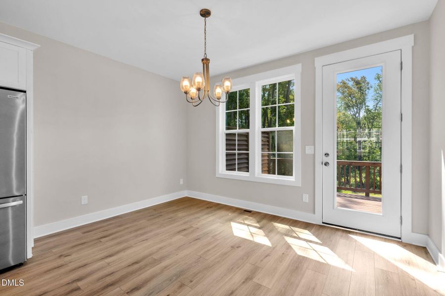 Designated Dining Space & Back Porch