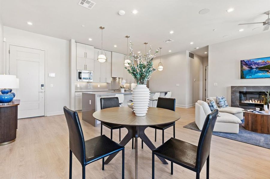 Furnished interior view inside a new home in , Dallas (Image 5).