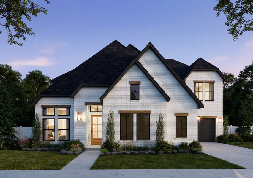 Representative exterior photo of a completed home built from the Kimball by Southgate Homes in Windsong Ranch 71' Series, Prosper, TX (Image 4).