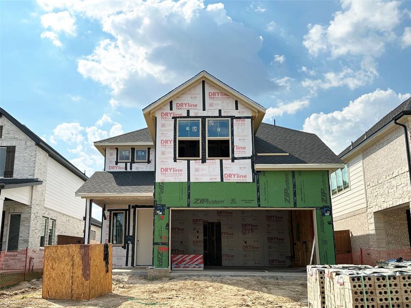 In-progress construction of a new home in Elyson, Katy, TX (Image 33).