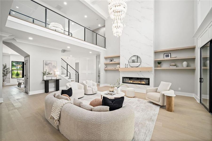 Furnished interior view inside a new home in , Suwanee (Image 65).