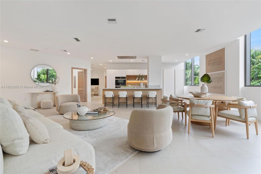 Furnished interior view inside a new home in Onda, Bay Harbor Islands (Image 7). Furnished interior view inside a new home in Onda, Bay Harbor Islands (Image 7).