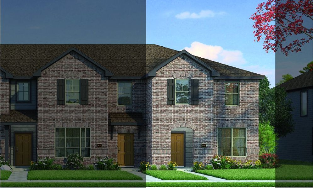 Houston with Elevation 4A Brick Exterior 2023 Townhomes