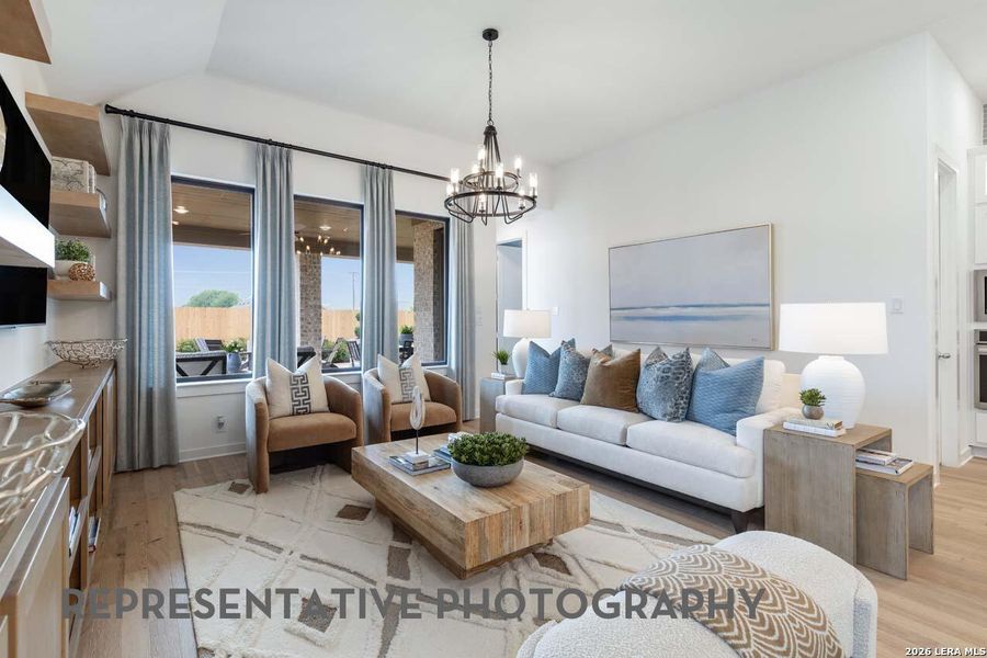 Furnished interior view inside a new home in Venado Crossing, Cibolo (Image 24). Furnished interior view inside a new home in Venado Crossing, Cibolo (Image 24).