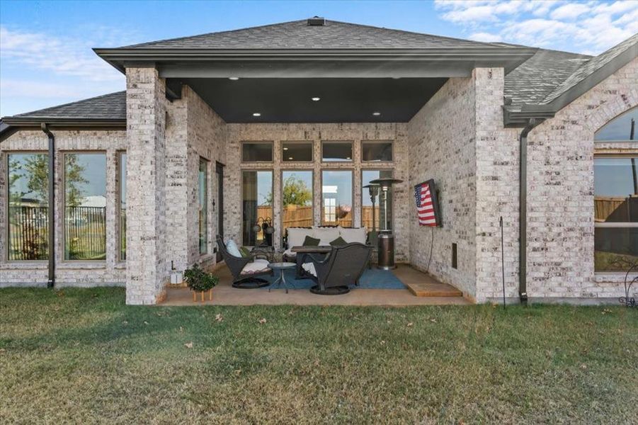 Exterior details and patio area of a home in North Sky 65', Celina (Image 23). Exterior details and patio area of a home in North Sky 65', Celina (Image 23).