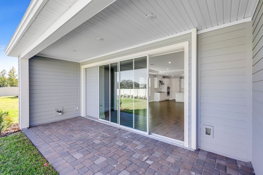 Exterior details and patio area of a home in Headwaters at Lofton Creek, Yulee (Image 3). Exterior details and patio area of a home in Headwaters at Lofton Creek, Yulee (Image 3).