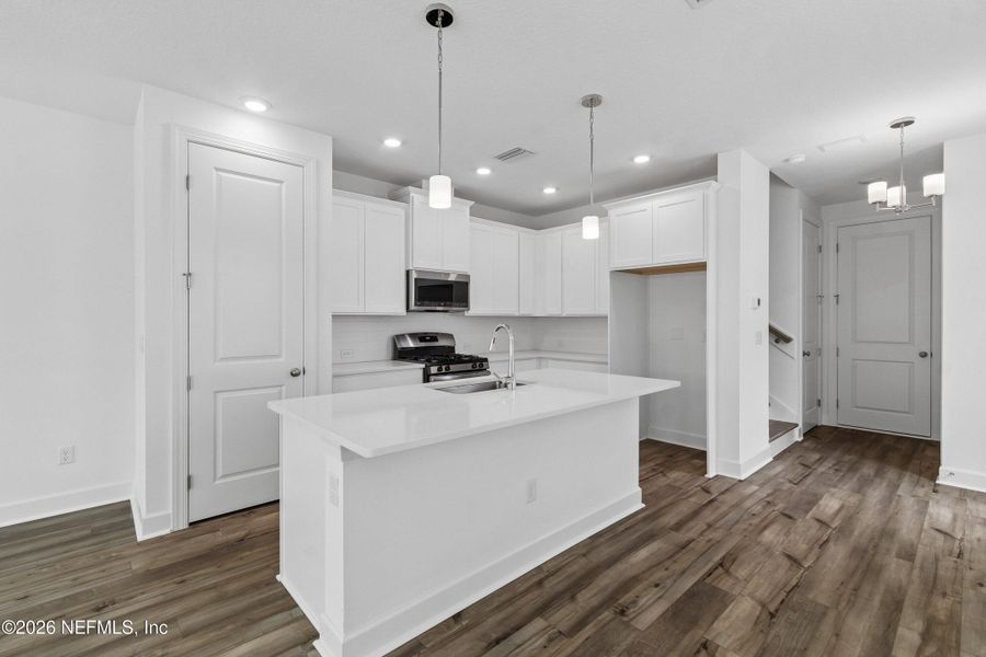 Furnished interior view inside a new home in Westerly Park at Wildlight – Overlook Collection, Yulee (Image 7). Furnished interior view inside a new home in Westerly Park at Wildlight – Overlook Collection, Yulee (Image 7).